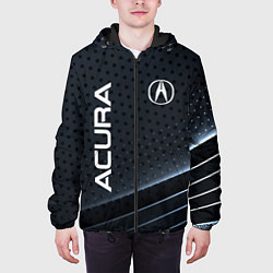 Куртка с капюшоном мужская Acura карбон, цвет: 3D-черный — фото 2