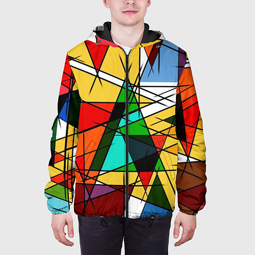 Мужская куртка Грубый абстрактный фон / 3D-Черный – фото 3