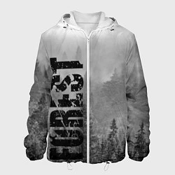 Куртка с капюшоном мужская Gray Forest, цвет: 3D-белый