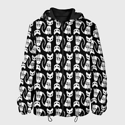 Мужская куртка Скелет кошки - Halloween pattern