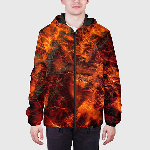 Мужская куртка Огенная лава / 3D-Черный – фото 3