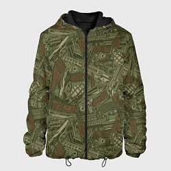 Куртка с капюшоном мужская Гора оружия, цвет: 3D-черный