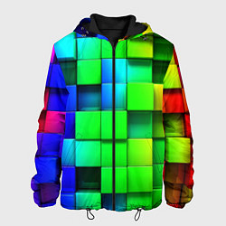 Мужская куртка Цветные неоновые кубы
