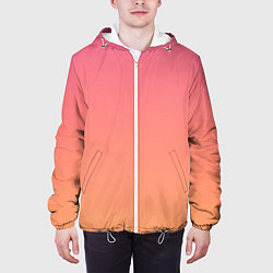 Куртка с капюшоном мужская Закатное небо, цвет: 3D-белый — фото 2