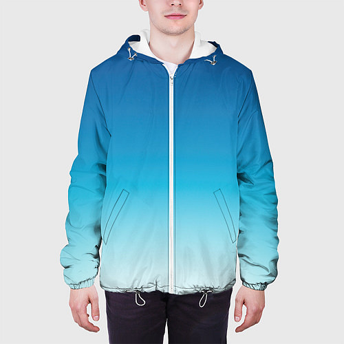 Мужская куртка Начинающаяся ночь / 3D-Белый – фото 3