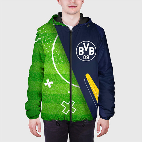 Мужская куртка Borussia football field / 3D-Черный – фото 3