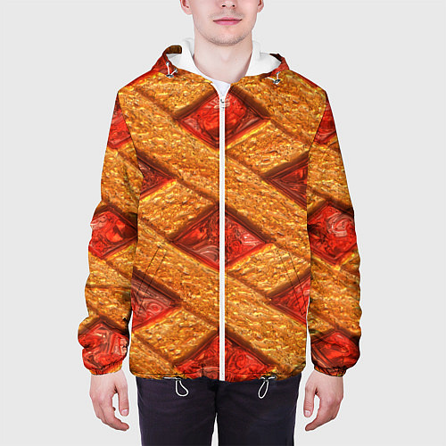 Мужская куртка Сладкий вишневый пирог / 3D-Белый – фото 3