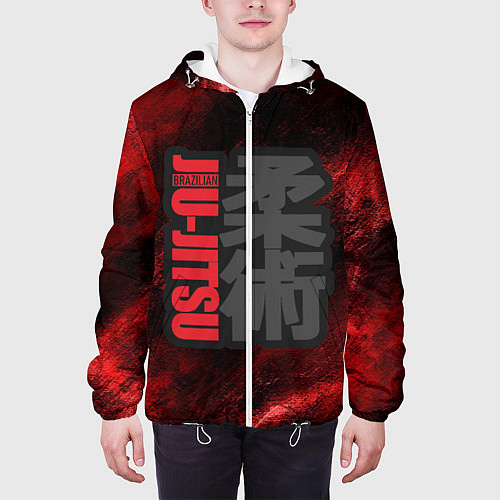 Мужская куртка Jiu-Jitsu Bazilian Black-Red / 3D-Белый – фото 3