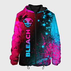 Куртка с капюшоном мужская Bleach - neon gradient: по-вертикали, цвет: 3D-черный