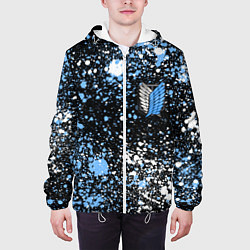 Куртка с капюшоном мужская Attack on Titan paint, цвет: 3D-белый — фото 2