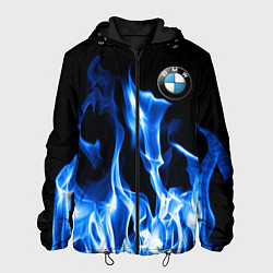 Куртка с капюшоном мужская BMW fire, цвет: 3D-черный