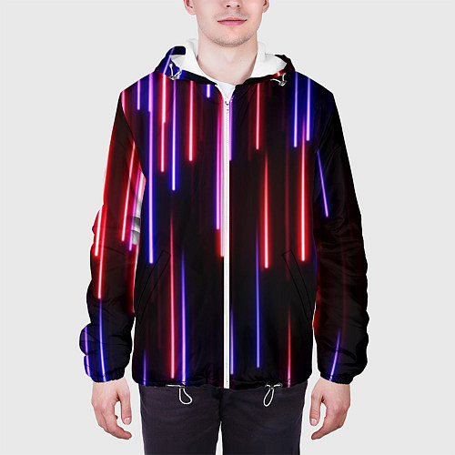 Мужская куртка Метеоритный дождь / 3D-Белый – фото 3