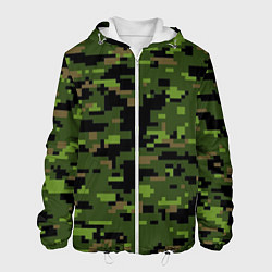 Мужская куртка Камуфляж лесной пиксель