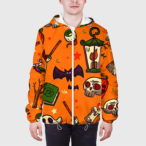 Мужская куртка Время ночных существ / 3D-Белый – фото 3