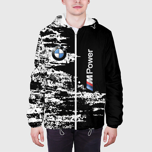 Мужская куртка BMW M Power - pattern / 3D-Белый – фото 3
