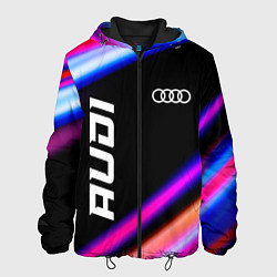 Куртка с капюшоном мужская Audi speed lights, цвет: 3D-черный