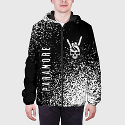 Куртка с капюшоном мужская Paramore и рок символ на темном фоне, цвет: 3D-черный — фото 2