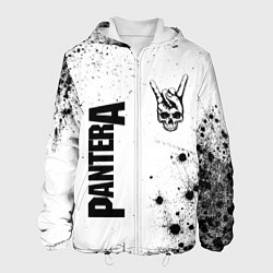 Куртка с капюшоном мужская Pantera и рок символ на светлом фоне, цвет: 3D-белый