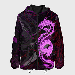 Мужская куртка Неоновый дракон purple dragon