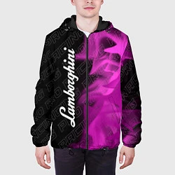 Куртка с капюшоном мужская Lamborghini pro racing: по-вертикали, цвет: 3D-черный — фото 2