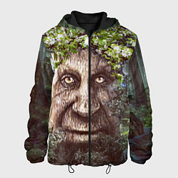 Куртка с капюшоном мужская Мудрое Таинственное Дерево, цвет: 3D-черный