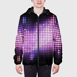 Куртка с капюшоном мужская Музыкальная визуализация, цвет: 3D-черный — фото 2