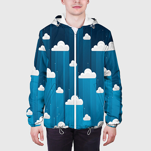 Мужская куртка Night clouds / 3D-Белый – фото 3