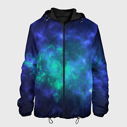 Куртка с капюшоном мужская Космический пейзаж во Вселенной, цвет: 3D-черный