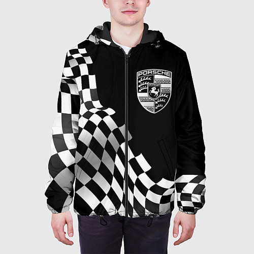 Мужская куртка Porsche racing flag / 3D-Черный – фото 3