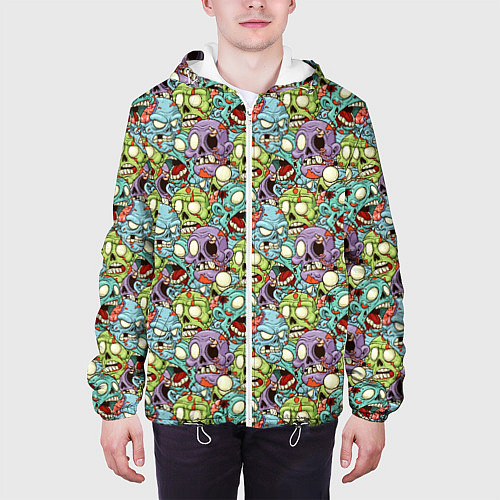 Мужская куртка Зомби и кровь / 3D-Белый – фото 3