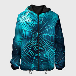 Куртка с капюшоном мужская Halloween паутина, цвет: 3D-черный