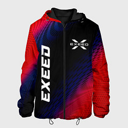 Куртка с капюшоном мужская Exeed красный карбон, цвет: 3D-черный