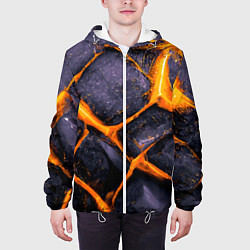 Куртка с капюшоном мужская Чешуя дракона, цвет: 3D-белый — фото 2