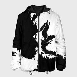 Куртка с капюшоном мужская Символ 2023 года зайка, цвет: 3D-черный