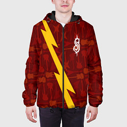 Куртка с капюшоном мужская Slipknot гитары и молния, цвет: 3D-черный — фото 2