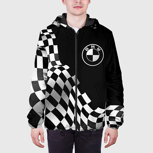 Мужская куртка BMW racing flag / 3D-Черный – фото 3