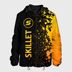 Куртка с капюшоном мужская Skillet - gold gradient: по-вертикали, цвет: 3D-черный