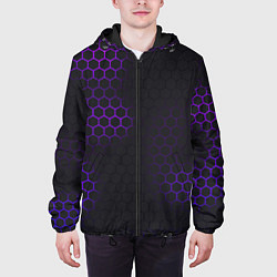 Куртка с капюшоном мужская Броня из стали неоновый градиент, цвет: 3D-черный — фото 2
