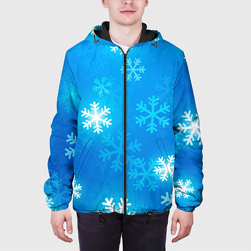 Мужская куртка Зима 2023 / 3D-Черный – фото 3