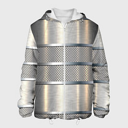 Мужская куртка Металлические полосы - текстура алюминия
