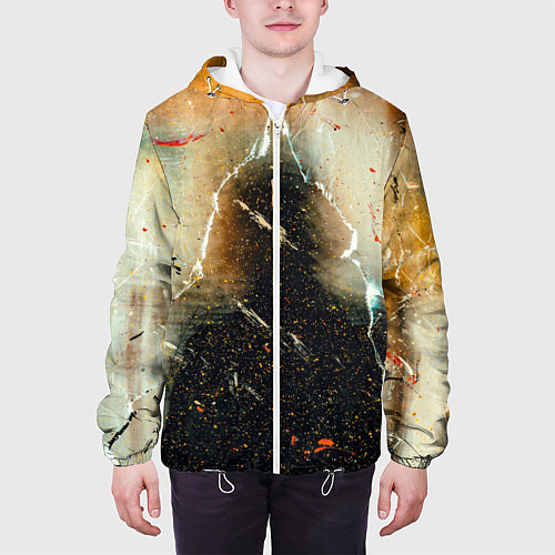 Мужская куртка Туман, тени и краски / 3D-Белый – фото 3