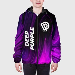 Куртка с капюшоном мужская Deep Purple violet plasma, цвет: 3D-черный — фото 2