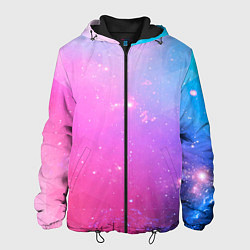 Куртка с капюшоном мужская Звёздное геометрическое небо, цвет: 3D-черный