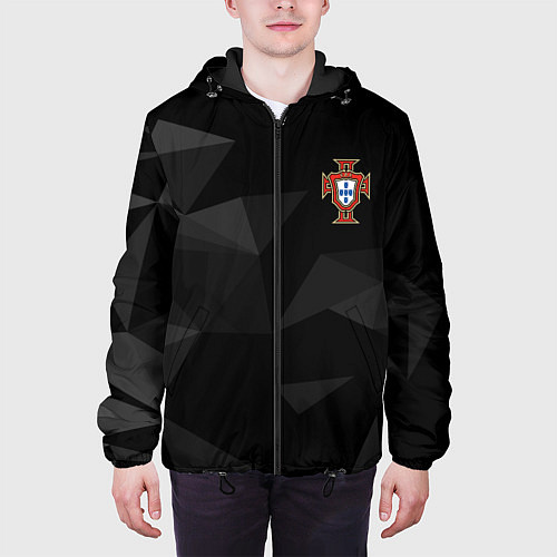 Мужская куртка Сборная Португалии треугольники / 3D-Черный – фото 3