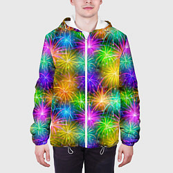 Куртка с капюшоном мужская Салют разноцветный, цвет: 3D-белый — фото 2