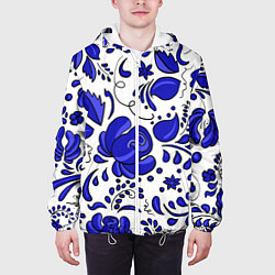 Куртка с капюшоном мужская Гжель, цвет: 3D-белый — фото 2