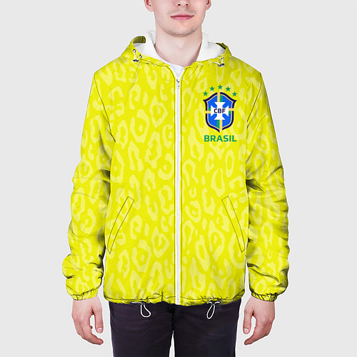 Мужская куртка Форма сборной Бразилии ЧМ 2022 / 3D-Белый – фото 3