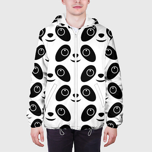 Мужская куртка Panda bing dun dun / 3D-Белый – фото 3