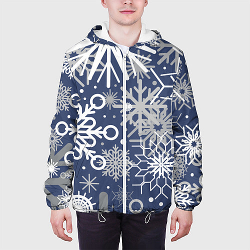 Мужская куртка Волшебный снегопад / 3D-Белый – фото 3