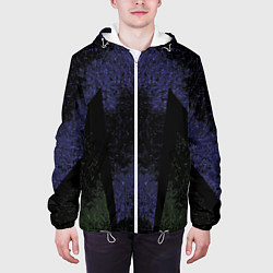 Куртка с капюшоном мужская Космические узоры, цвет: 3D-белый — фото 2